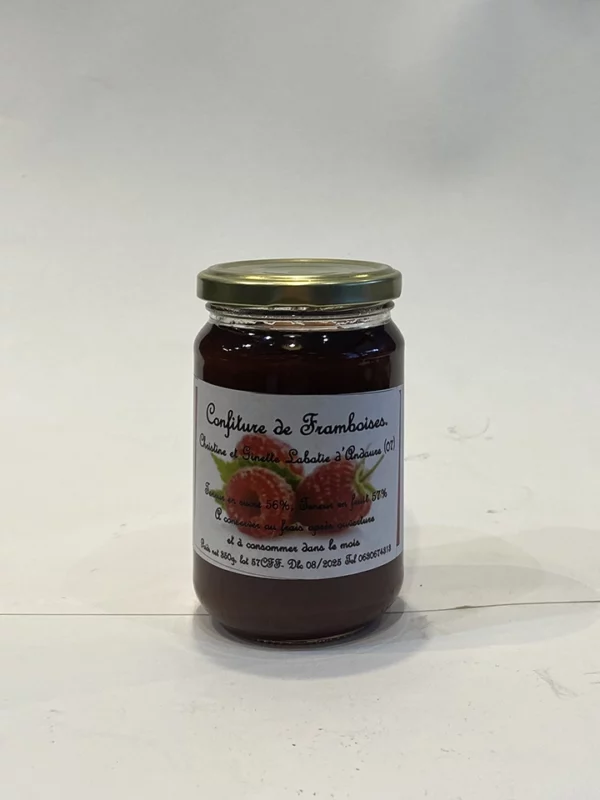 Confiture de framboises 350 g - Labatie d'Andaure (07)